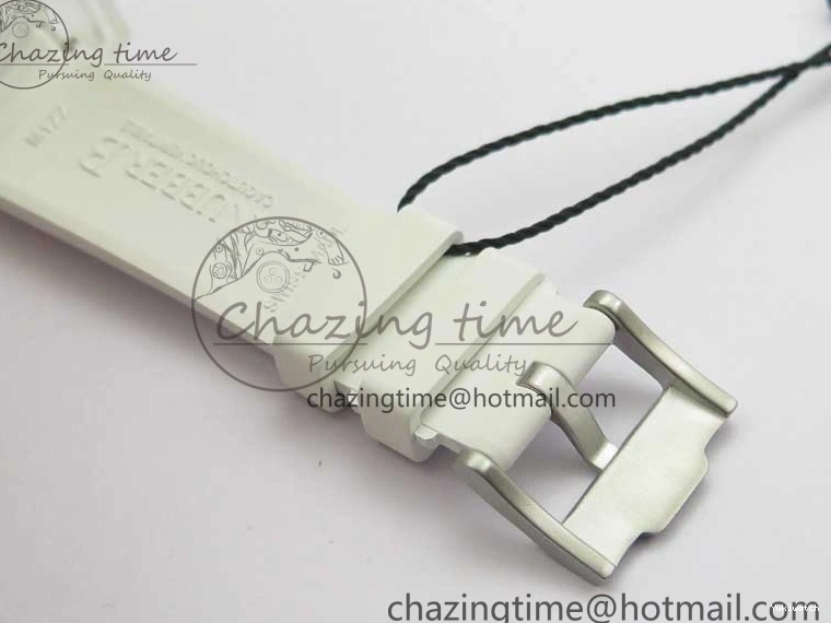 Best Phantomlab Edition 3AF White Dial Submariner VR3135 on Strap Rubber Blue Transparent Light 1109